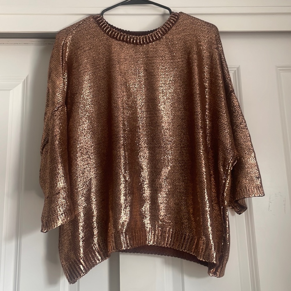 Zara metallic sweater size medium